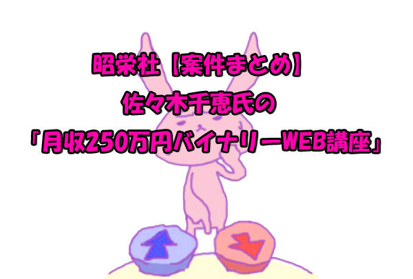 佐々木千恵BOトレードWEB講座